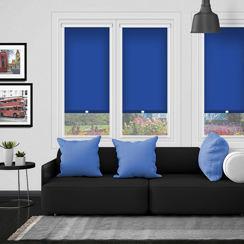 Polaris Glacier Blue PF Dimout Lifestyle Perfect Fit Roller Blinds