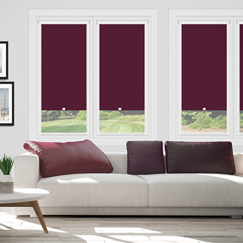 Polaris Raspberry PF Blockout Lifestyle Perfect Fit Roller Blinds