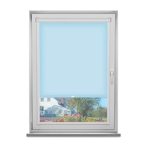 PF Polaris Baby Blue Dimout Lifestyle Perfect Fit Roller Blinds