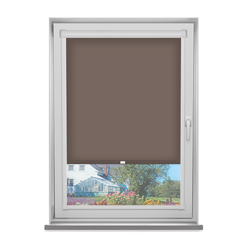 PF Polaris Cocoa Dimout Lifestyle Perfect Fit Roller Blinds