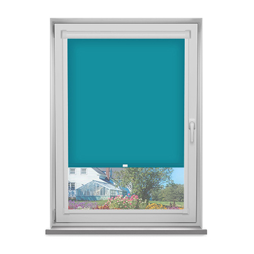 PF Polaris Teal Dimout Lifestyle Perfect Fit Roller Blinds