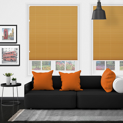 Blenheim Ochre Blockout Lifestyle Pleated blinds