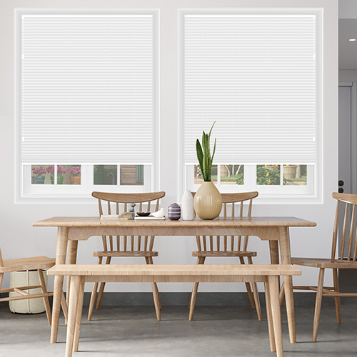 Bowery Blanc Freehanging Lifestyle Pleated blinds