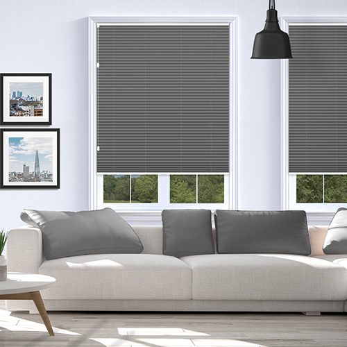 Bowery Smoke Freehanging Lifestyle Pleated blinds