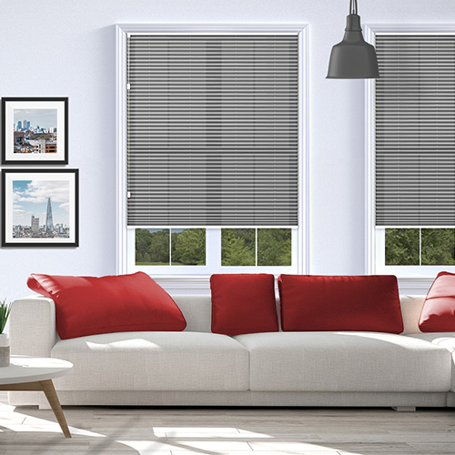 Kana Obsidian Black Freehanging Lifestyle Pleated blinds