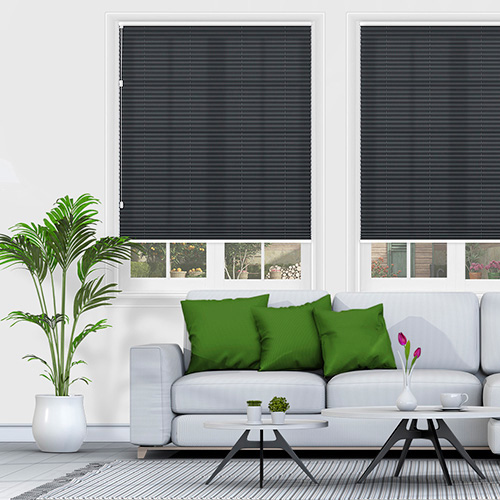 Lexington Anthracite Freehanging Lifestyle Pleated blinds