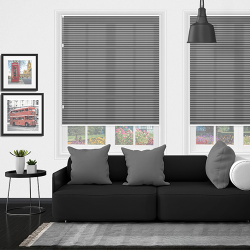 Lexington Grey Freehanging Lifestyle Pleated blinds