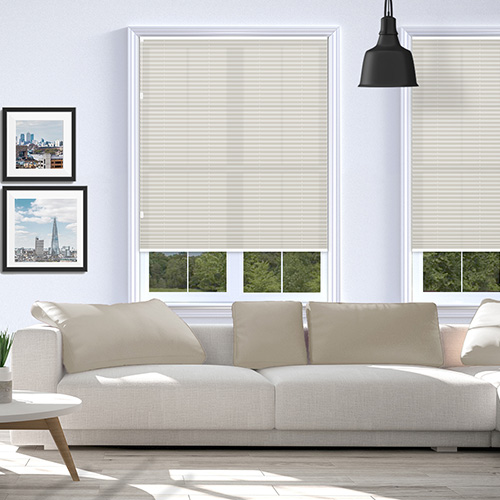 Lexington Taupe Freehanging Lifestyle Pleated blinds