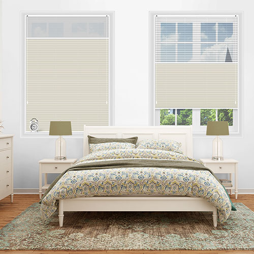 Voile Snow & Lexington Cream Blockout Lifestyle Pleated blinds