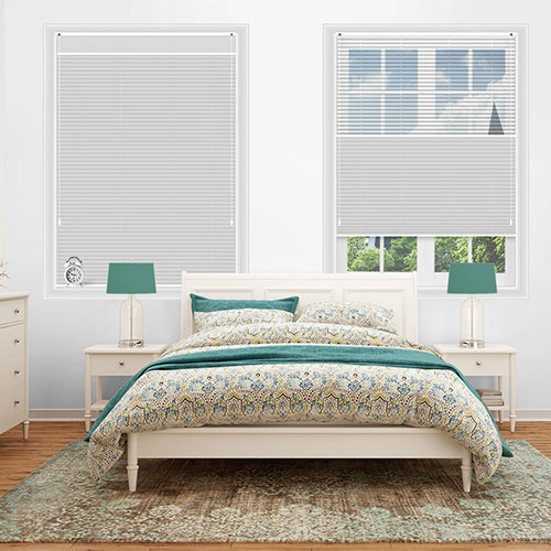 Voile Snow & Lexington White Blockout Lifestyle Pleated blinds