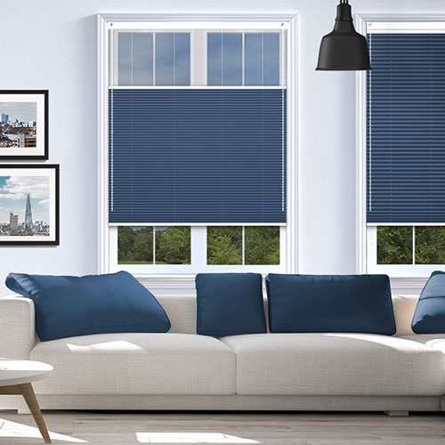 Blenheim Indigo Blockout V06 Lifestyle Pleated blinds