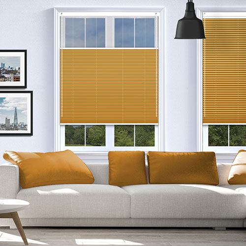 Blenheim Ochre Blockout V06 Lifestyle Pleated blinds