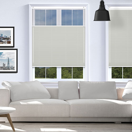 Blenheim White Mist Blockout V06 Lifestyle Pleated blinds