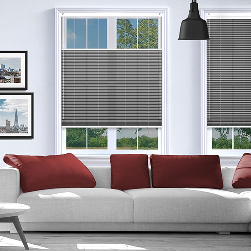 Kana Obsidian Black Dimout V06 Lifestyle Pleated blinds