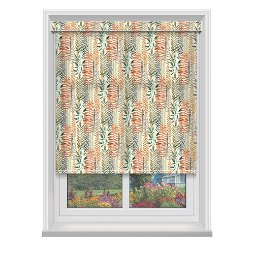 Botanic Rust with Cassette Lifestyle Roller blinds