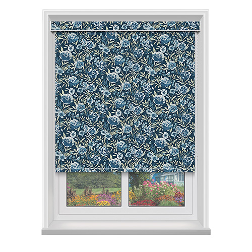 Damani Blue with Cassette Lifestyle Roller blinds