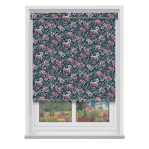 Damani Rouge with Cassette Lifestyle Roller blinds