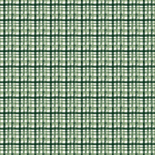 Gingham Evergreen with Cassette Roller blinds