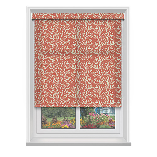 Molly Coral with Cassette Lifestyle Roller blinds