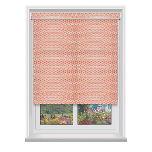 Paige Tangerine with Cassette Lifestyle Roller blinds