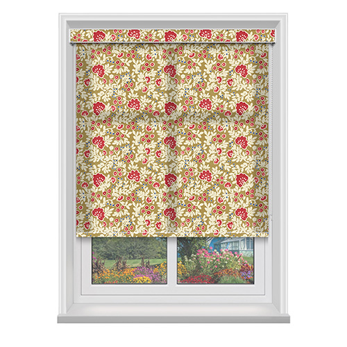 Rosalee Red with Cassette Lifestyle Roller blinds