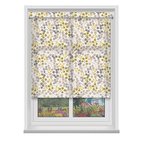 Burst Citrus with Cassette Lifestyle Roller blinds