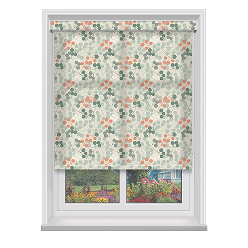 Burst Coral with Cassette Lifestyle Roller blinds