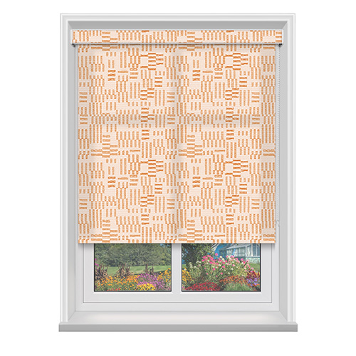 Euan Pumpkin with Cassette Lifestyle Roller blinds