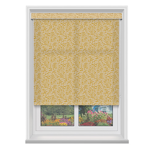 Livia asc Yellow with Cassette Lifestyle Roller blinds