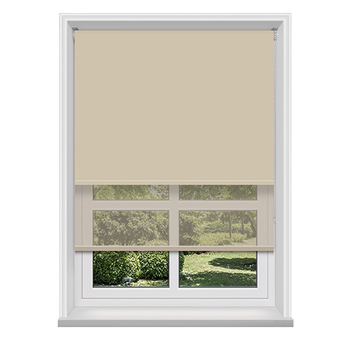 Double Roller Beige & Cream Voile Lifestyle Roller blinds