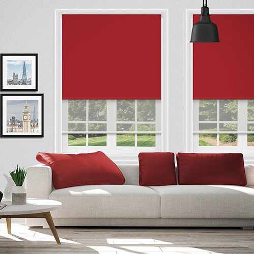 Double Roller Bella Scarlett & Cotton Voile Lifestyle Roller blinds