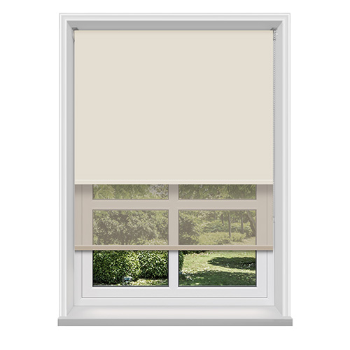 Double Roller Butter & Cream Voile Lifestyle Roller blinds