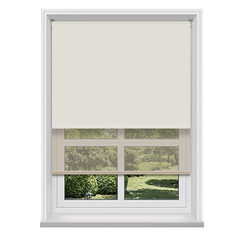 Double Roller Dove & Cream Voile Lifestyle Roller blinds