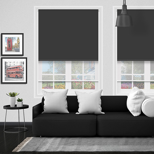 Double Roller Noir & Cotton Voile Lifestyle Roller blinds