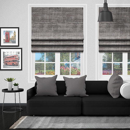 Azurite Grey Lifestyle Roman blinds