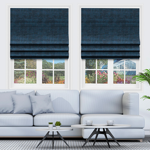 Azurite Indigo Lifestyle Roman blinds