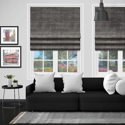 Azurite Smoke Lifestyle Roman blinds