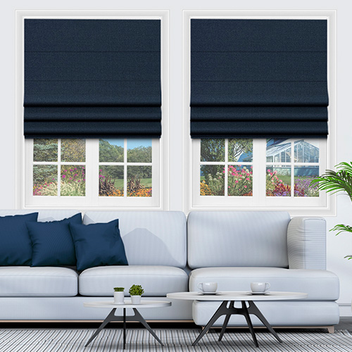 Capri French Blue Lifestyle Roman blinds