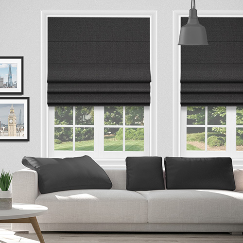 Capri Graphite Lifestyle Roman blinds