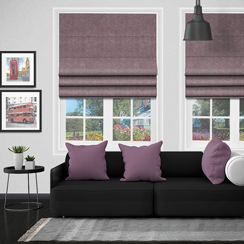 Glamour Mauve Lifestyle Roman blinds