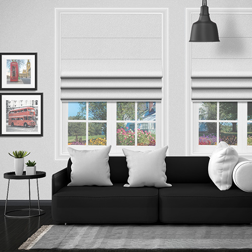 Sylk White Lifestyle Roman blinds