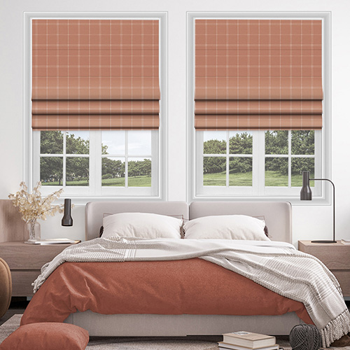 Boston Coral Lifestyle Roman blinds