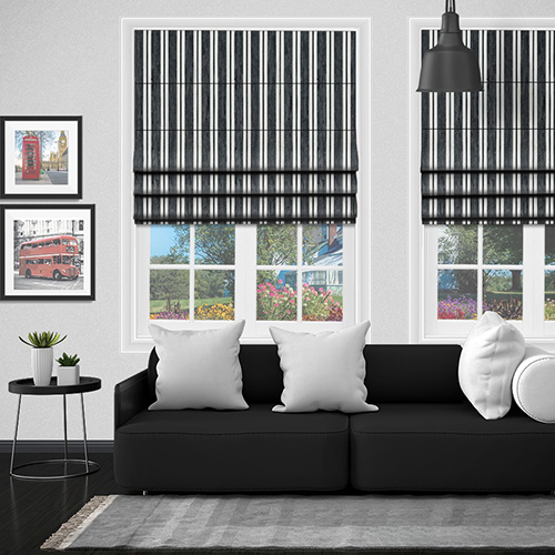 Laven Charcoal Lifestyle Roman blinds