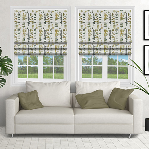 Malibu Santa Maria Chartreuse Lifestyle Roman blinds