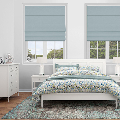 Envoke Powder Blue Lifestyle Roman blinds