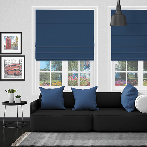 Veuve Navy Lifestyle Roman blinds