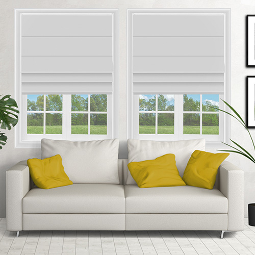 Veuve White Lifestyle Roman blinds