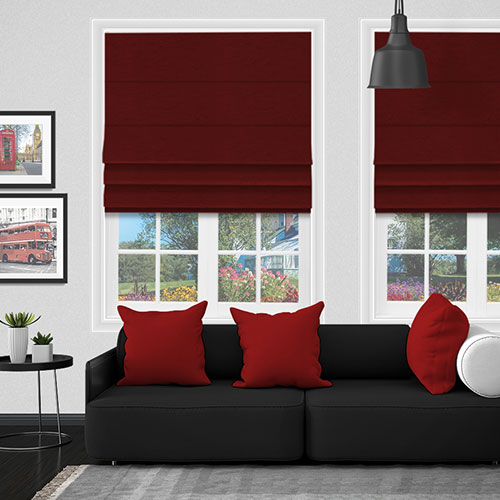 Ambience Merlot Lifestyle Roman blinds