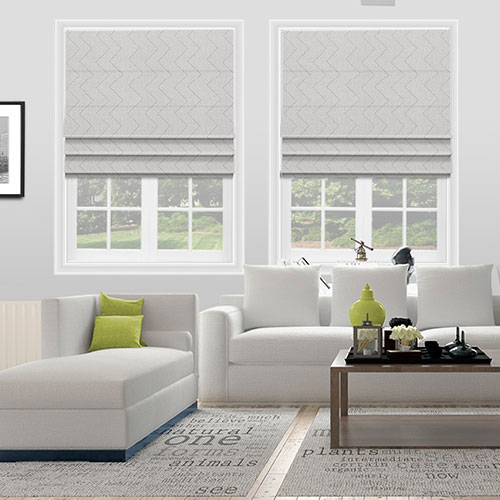 Chevro Glacier Lifestyle Roman blinds