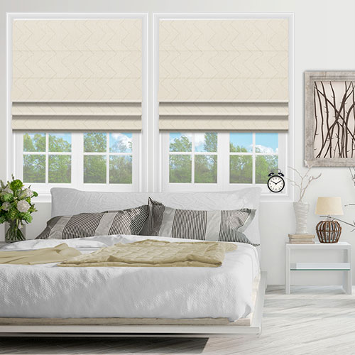 Chevro Ivory Lifestyle Roman blinds